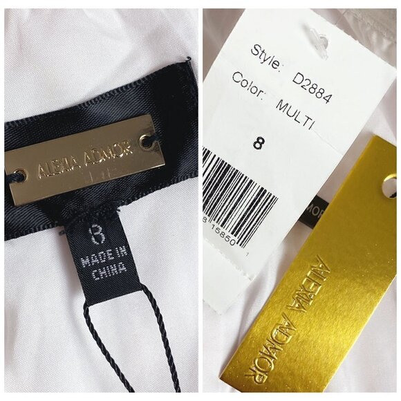 Alexia Admor NWT ALISON Halter Pink Embroidered Hi Low Dress Floral Womens SZ 8 - Picture 5 of 11